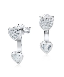 CZ Heart Shaped Stud Earring STC-2148